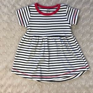 Touched by Nature Striped Dress Size 6-9M Black